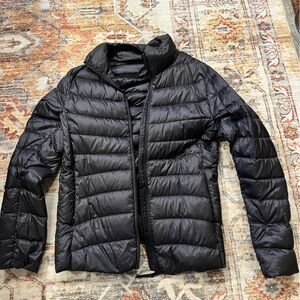 Uniqlo Black Quilted Hooded Jacket